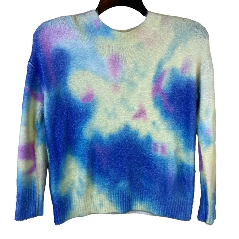 Chelsea & Theodore Fuzzy Tie Die Sweater - Women's‎ Small